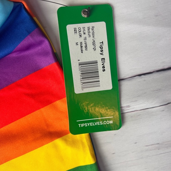 Tipsy elves Rainbow Leggings - Picture 6 of 8